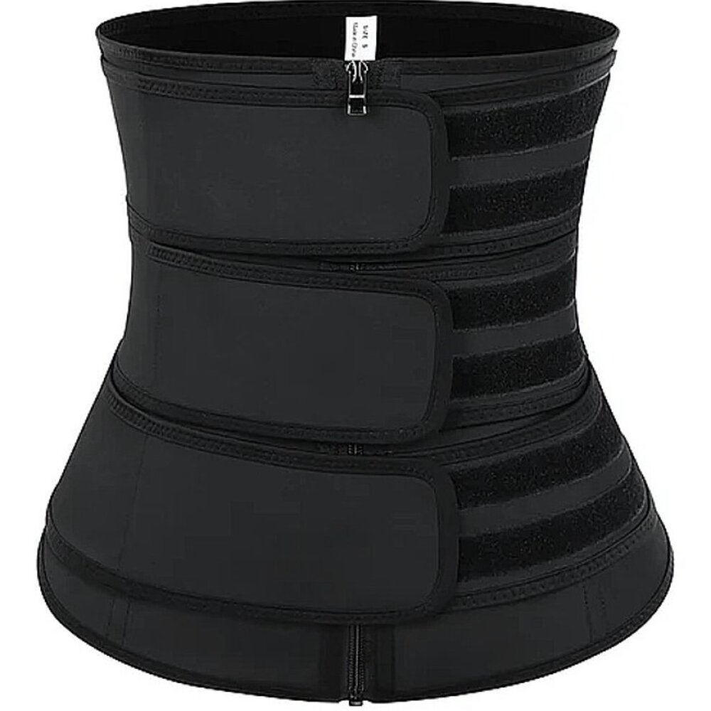 Slimming Stomach Three Belts Latex Waist Trainer Steel Bone Corset